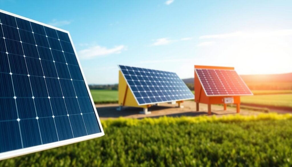 A comparative analysis of solar window technology versus traditional solar solutions, depicted in a professional and visually engaging format. In the foreground, a sleek solar window panel with a reflective surface, showcasing its innovative design and energy-producing capabilities. In the middle, contrasting images of a traditional solar panel array and a solar thermal collector, both highlighted with soft lighting to evoke a sense of modernity and sustainability. The background features a clear blue sky and green landscape, symbolizing the environmentally friendly nature of these technologies. The mood is informative and optimistic, inviting viewers to consider renewable energy solutions. The image should be captured with a high-resolution lens to enhance detail and clarity, making it suitable for an article illustration without any text or overlays. A comparative analysis of solar window technology versus traditional solar solutions, depicted in a professional and visually engaging format. In the foreground, a sleek solar window panel with a reflective surface, showcasing its innovative design and energy-producing capabilities. In the middle, contrasting images of a traditional solar panel array and a solar thermal collector, both highlighted with soft lighting to evoke a sense of modernity and sustainability. The background features a clear blue sky and green landscape, symbolizing the environmentally friendly nature of these technologies. The mood is informative and optimistic, inviting viewers to consider renewable energy solutions. The image should be captured with a high-resolution lens to enhance detail and clarity, making it suitable for an article illustration without any text or overlays.