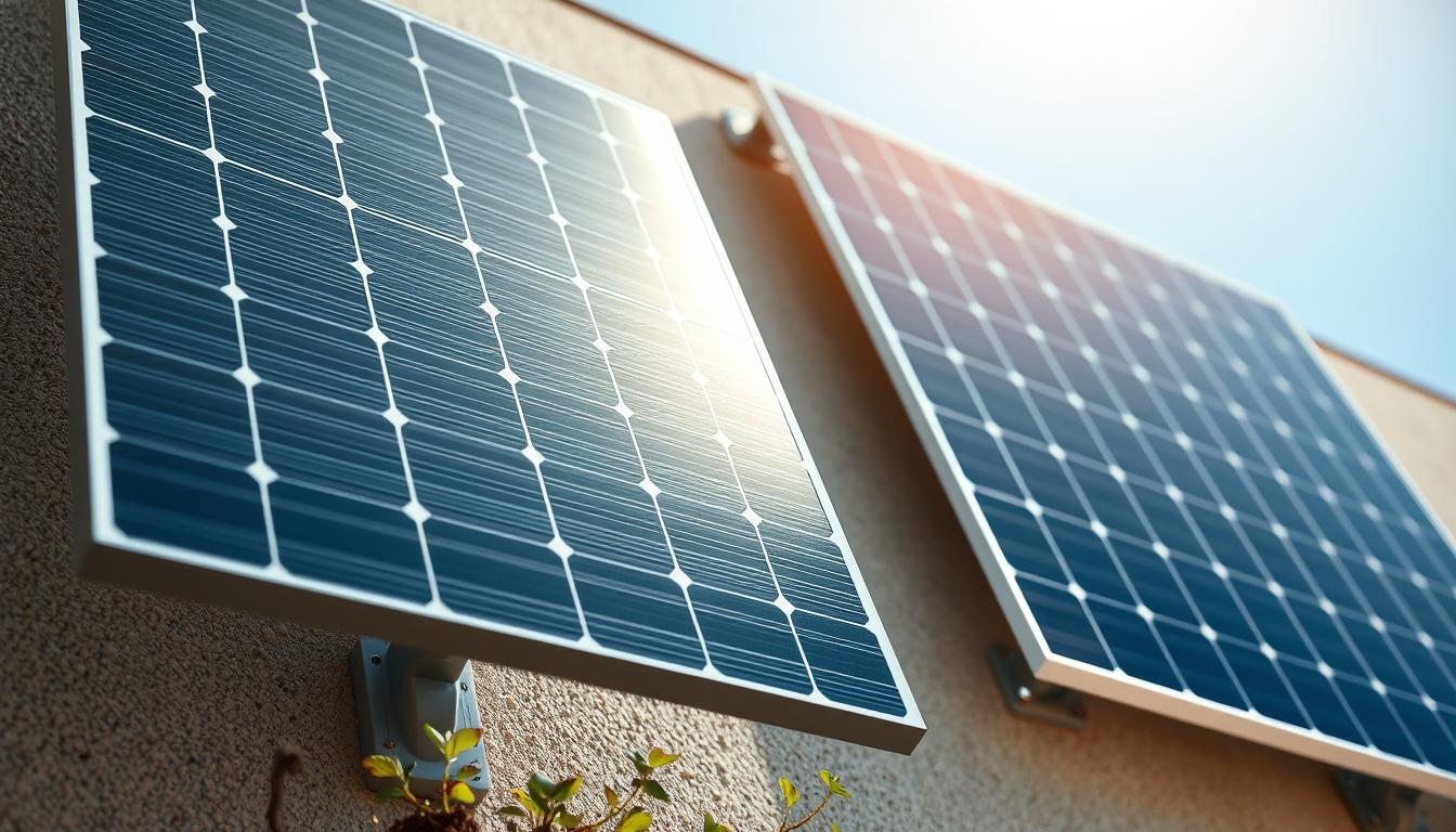 panneau solaire sur mur vertical